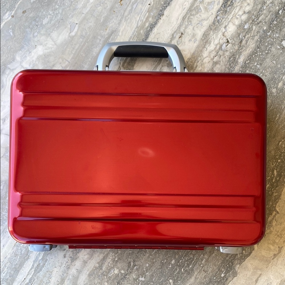 Sleek Red Zero Halliburton Briefcase
